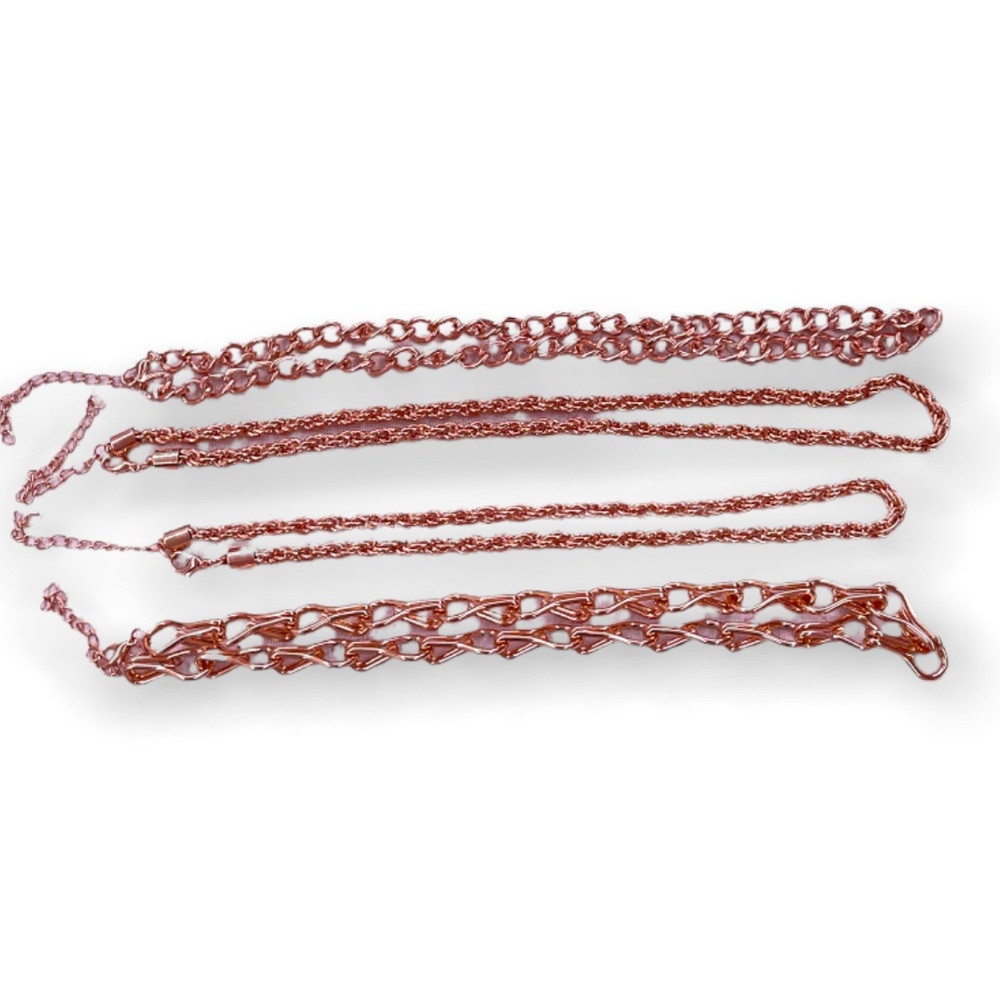 4 gold necklaces